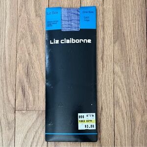 NWT Liz Claiborne, Liz Sox, sheer trouser socks, Indigo Blue, One Size